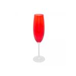 Taça Unitária Champanhe Cristal Banquet Vermelho 220 ml Wolff