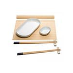 Conjunto 8 Peças para Sushi de Bambu Tsuru Wolff