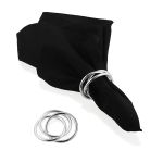 Jogo 6 Argolas para Guardanapo Bologna Inox Riva