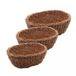 Conjunto 3 Cestos Ovais de Fibra Natural Wolff