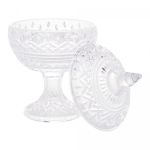 Potiche Decorativo Cristal com Pé Lys 14x22 cm Wolff