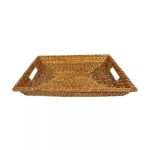 Bandeja Retangular com Alça 40 cm Rattan Hudson Home