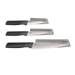 Conjunto 3 Facas Elevate Aço Inox Preto Joseph e Joseph
