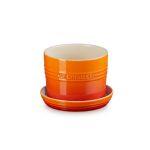 Vaso para Ervas com Bandeja 14 cm Laranja Le Creuset