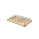 Porta Frios Duplo Sense Bambu com Tampa Acrilíco Ou