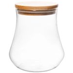 Pote Mantimento de Vidro Tampa Bambu 500 ml Wolff