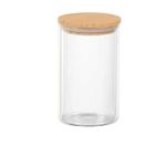 Porta Mantimento Redondo Borossilicato Tampa Bambu 800ml 