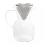 Cafeteira de Vidro com Filtro Aço Inox 800 ml Lyor