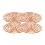 Jogo 4 Porta-Copos Fibra Natural Palm 10 cm Lyor