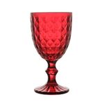 Jogo 6 Taças Vidro Água Vidro Roman Vermelho 345 ml Wolff