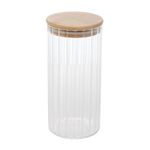 Porta Mantimento Canelado Tampa Bambu 750 ml 9x15 cm Dynasty