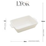 Refratário Porcelana com Alça Basic Branco 28x16,5 cm Lyor