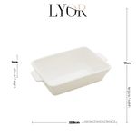 Refratário Porcelana com Alça Basic Branco 23,5x14,5 cm Lyor