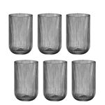 Jogo 6 Copos Cameratta Vidro 425 ml Cinza L'hermitage