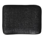 Travessa Retangular Juta Preto Matte 27x16 cm Porto Brasil