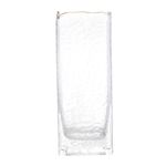 Vaso Vidro Martelado Borda Dourada Taj 25x8 cm Wolff