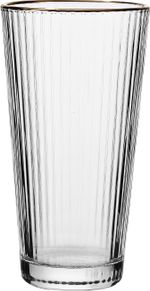 Copo Unitário Alto 330 ml Borda Dourada Delisoga