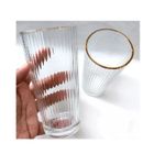 Copo Unitário Alto 330 ml Borda Dourada Delisoga