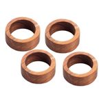 Jogo 4 Argolas para Guarnapos Madeira Teca Circulo Wolff