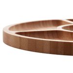 Petisqueira de Bambu 5 Divisórias Round 30x30x1,6 cm Lyor