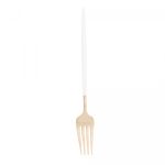 Jogo 6 Garfos Aço Inox Ópera Champanhe/Branco 22 cm Lyor