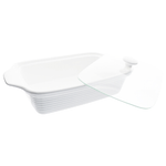 Rechaud Retangular Porcelana com Queimador 38x23 cm Dynasty