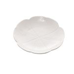 Prato Raso Cerâmica Banana Leaf Branco 28x27x5 cm Lyor