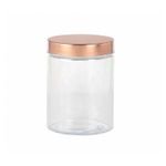 Porta Mantimento Redondo Vidro com Tampa Cobre 1,3 L Dynasty