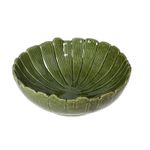 Saladeira Cerâmica Banana Leaf Verde 25x25x8,5 cm Lyor