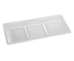 Petisqueira Cristal com 3 Divisões Pearl 30x13x3 cm Wolff