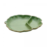 Petisqueira de Cerâmica Banana Leaf Verde 26,5x20x4 cm Lyor