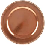 Jogo 6 Sousplats Sobremesa Plástico Rosé Gold 25 cm Royal