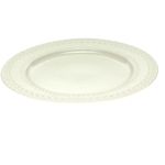 Jogo 6 Pratos Rasos Grace Porcelana Branco 27 cm Wolff