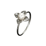 Jogo 4 Argolas para Guardanapo Prata Petite Fleur