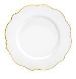 Prato Sobremesa Unitário Porcelana Maldivas Fio Dourado Wolff