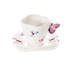 Jogo 6 Xícaras Café Borboleta 100 ml Wolff