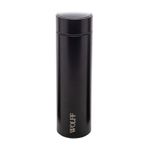 Garrafa Térmica Aço Inox Preta 500 ml Termômetro Led Wolff