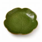 Prato Raso Cerâmica Banana Leaf Verde 27,5x26,5x5 cm Lyor