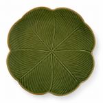 Prato Raso Cerâmica Banana Leaf Verde 27,5x26,5x5 cm Lyor
