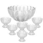 Jogo 7 Peças Bowl 1 L 6 Taças Sobremesa 125 ml Geneva Wolff