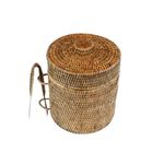 Balde de Gelo com Tampa Rattan Paya 20x25 cm Natural Home
