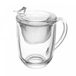 Caneca  Bird com Tampa e Filtro 350ml Cristal  Wolff