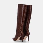 Bota Cano Longo Luz da Lua Croco Trufa - 80480035