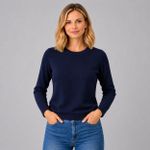 Blusa Feminina Tricot Básica Manga Longa 