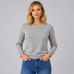 Blusa Feminina Tricot Básica Manga Longa 
