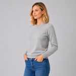 Blusa Feminina Tricot Básica Manga Longa 