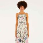 Vestido Cropped Alcinha Estampado Romance FARM