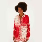 Camisa Manga Longa Estampada Bandana Jardim FARM