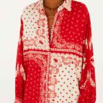 Camisa Manga Longa Estampada Bandana Jardim FARM