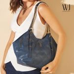Shopping Bag Media WJ Detalhe Costuras E Metal Resinado